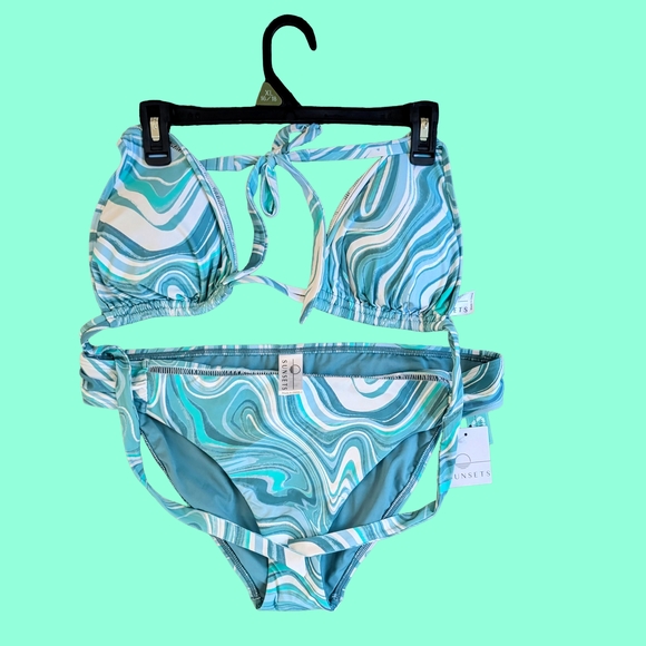 Aqua Wave Pattern Swim Coverup - Picture 1 of 8
